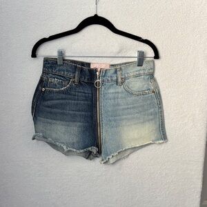 Two-Tone Denim Women Shorts